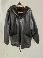 Ladies  Nice Leather Jacket  / Coat  Sz LG