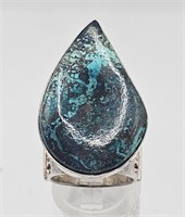 Sterling Ring with Large Semi-Precious Stone