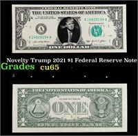 Novelty Trump 2021 $1 Federal Reserve Note Grades