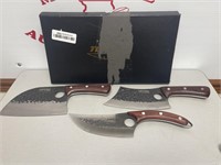 (3) TopFeel hand forged chief knives