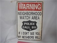 Neighborhood Watch Metal sign