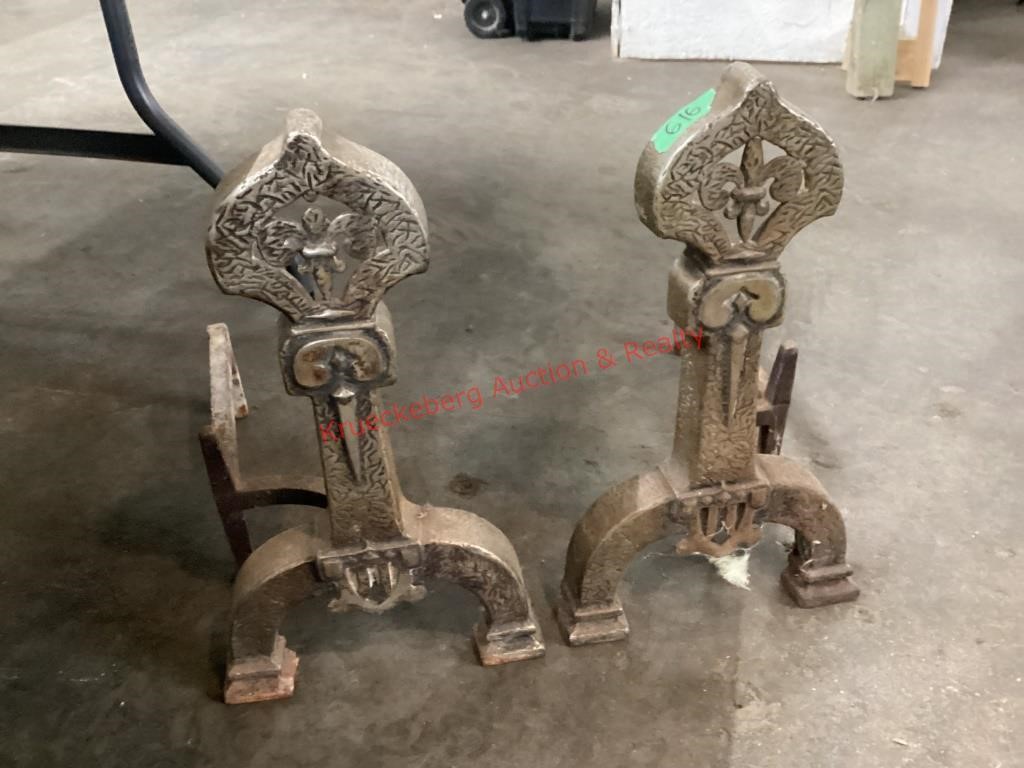 Vintage Fireplace Andirons