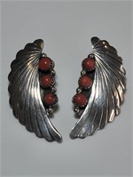 NA SPENCER Sterling Silver Coral Angel Wings Post