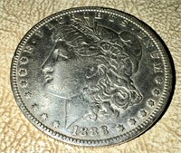 1888 US Peace Silver Dollar Coin
