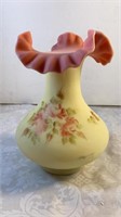 Fenton 7252 RB Burmese Ruffled Vase