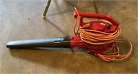 Toro electric leaf blower and extension cord