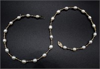 Faux Pearl & Beaded Necklace
