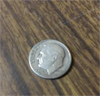 F1) 1960 Dime Silver Coin