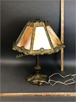 Craftsman Mission Slag Glass Lamp, c.1920