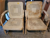 (2) 1950'S METAL PORCH CHAIRS