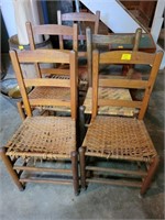 COUNTRY CHAIR WITH WOVEN SEAT - 5 TIMES BID