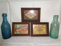 Napa Water Bottles & Napa Framed Bottle Labels