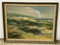 (RK) Artist Signed Oil Painting on Board 22 1/2”