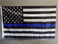 3 X 5 BLUE "Police" LINE USA FLAG New