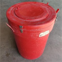 Red Plastic Insulated Container w/ Lid