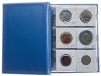 Coin Stock Book w/ 12 World Coins, Includes Silver