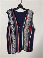 Vintage Knit Button Up Sweater Vest