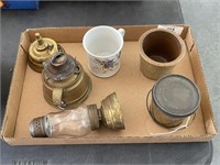 Flat of Oil Lamps and Misc.