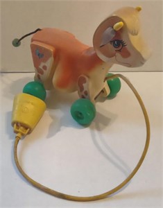 1972 Fisher Price Pull String Cow Toy