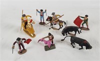 Lot Of Spanish Bullfighter Plastic Figures