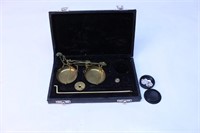 Vintage Brass Pocket Scale With Case