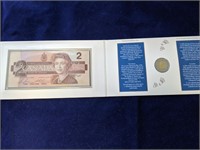 1996 Canada's New Uncirculated $2 Coin & Bank
