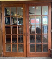 (2) French Doors w/ 15 Glass Panes SALVAGE