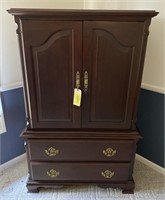 Wooden TV Armoire, 37x21x57in