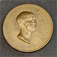 Antique 1870s Ulysses S Grant Peace medal