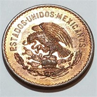1943 MEXICO 5 CENTAVOS - BU Bronze Blazer!