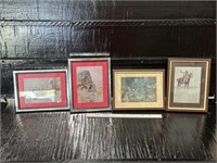 C.M RUSSELL SMALLER FRAMED PRINTS