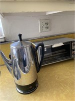 ELECTRIC COFFEE POT AND TOASTER OVEN