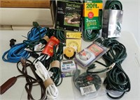 Extension cords and light timers
