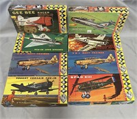 8 Vintage HAWK Airplane Model Kits