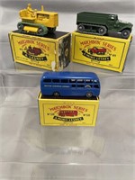 3 Boxed Matchbox Vehicles