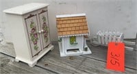 JEWERY BOX-WOOD -BIRD HOUSE - HOUSEHOLD ITEMS