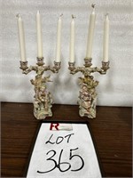 Bisque Candlestick Holders