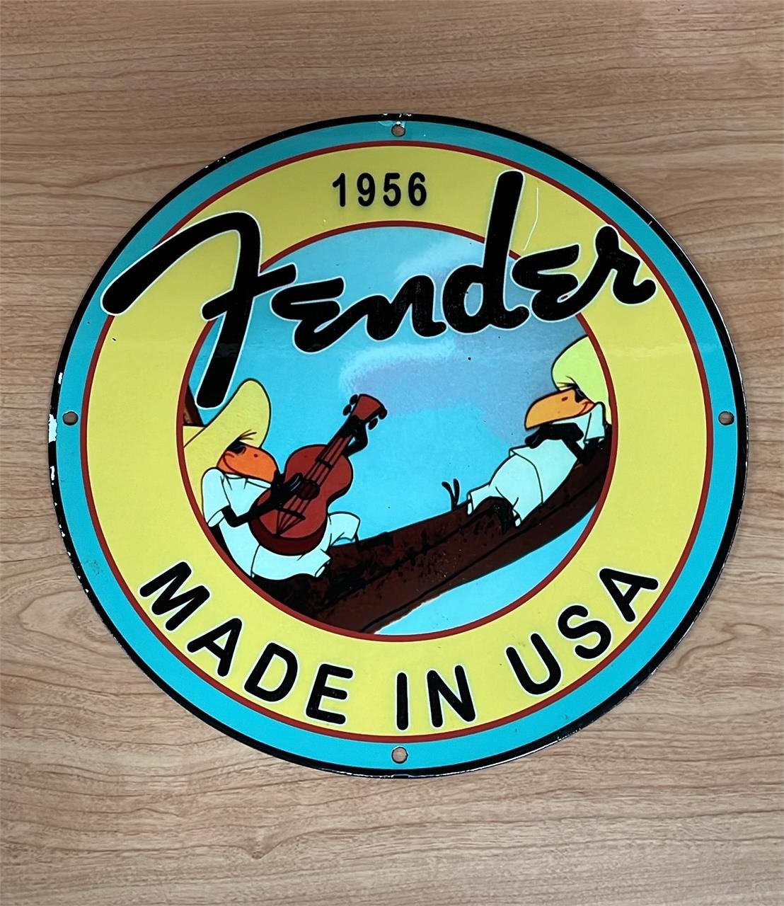 “FENDER” Metal Sign