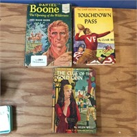 3 Vintage Mystery & Sports Hardback Books
