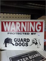 Plastic Warning Guard Dog Sign