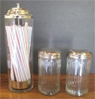 Straw Holder & Sugar Jars