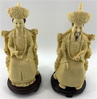 2 Gorgeous resin figurines of Chinese Royalty abou