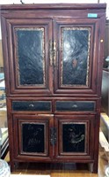 ORIENTAL DECORATED WALL CABINET