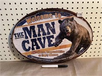 METAL SIGN - WELCOME TO THE MAN CAVE