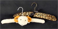 Two Cute Plush Animal Clothes Hanger