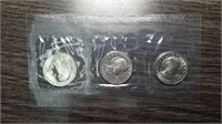 1980 PDS Susan B Anthony 3 $1 Coin Mint Set