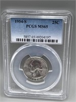 1954-S PCGS MS65 Silver Washington Quarter