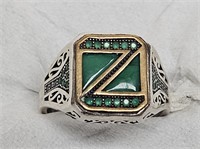 RING MARKED 925 SILVER WITH Z ON IT