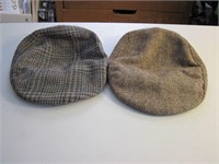 Pair of Mens Vintage Cabbie Hats