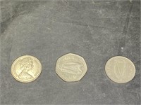 1969 and 1977 British and Irish Pence Coins